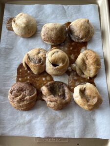 After baking - don't be disappointed if they leak a little.